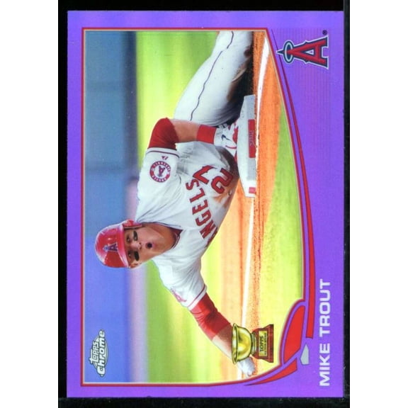 Collectible Mike Trout Card 2013 Topps Chrome Purple Refractors #1