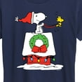 thumbnail image 3 of Peanuts - Snoopy and Woodstock House Sleigh - Women's Short Sleeve Graphic T-Shirt, 3 of 6