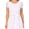 thumbnail image 5 of Women's Floral Lace Dress Short Sleeve Party Dress, 5 of 6