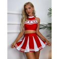 thumbnail image 1 of Sexy Cheerleader Outfit Halloween Women Schoolgirl Gleeing Cheerleader Uniform Lingerie Dress High School Cheerleading Costume zhangyuxiang LED, 1 of 2