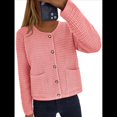 thumbnail image 4 of Suéteres de Punto para Mujer, Moda de Otoño, Larga, Botones, Chaqueta Informal de Moda, Ropa de Invierno. Melocotón L, 4 of 9