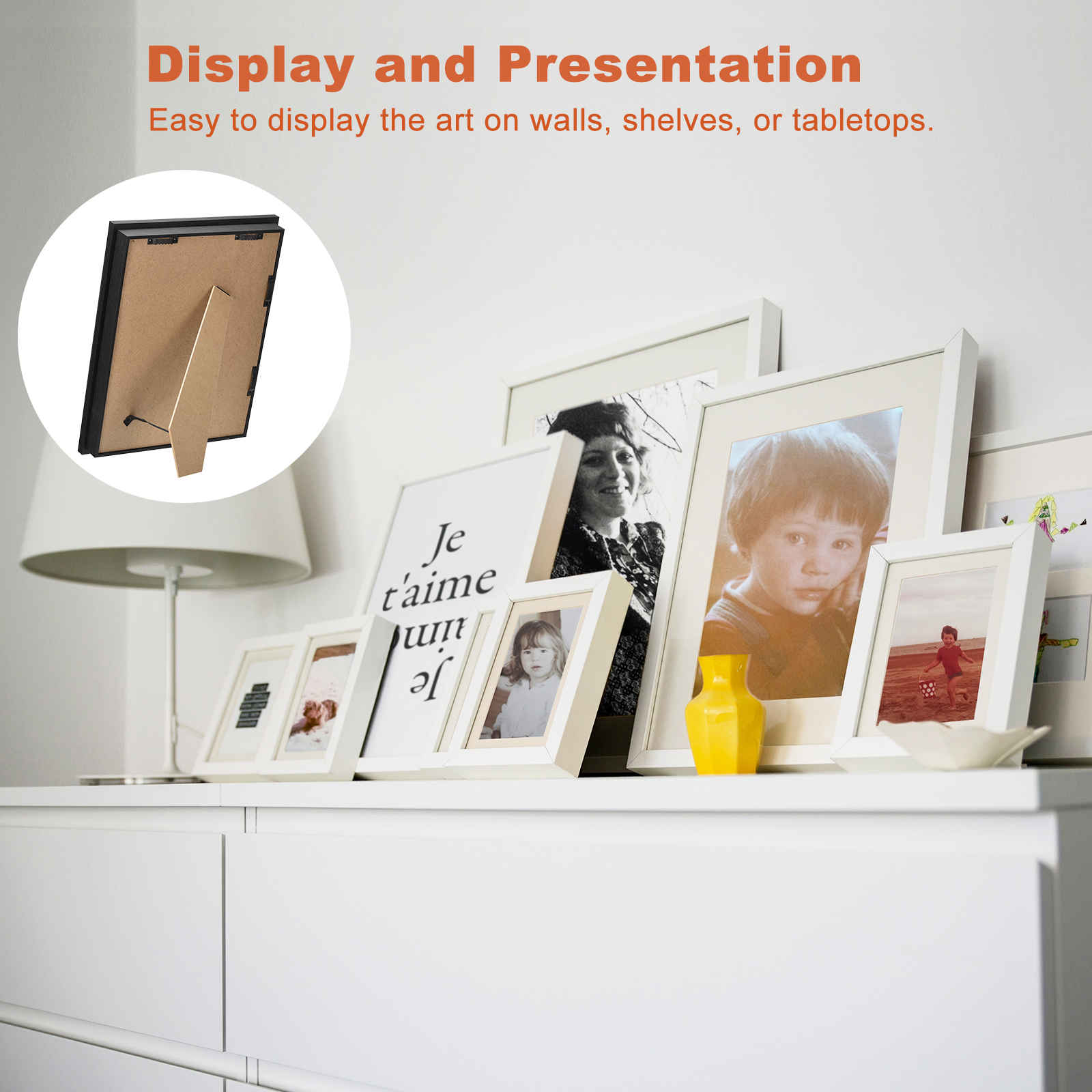 Art Frames Magnetic Front Open Changeable for Poster Paintings Artwork Photo Pictures, Black