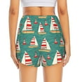 thumbnail image 4 of Goofa Yachts And Buoys Printed Women 2 in 1 Running Shorts,Quick Dry Athletic Workout Shorts,High Waisted Athletic Shorts with Liner Pockets-XX-Large, 4 of 9