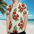 thumbnail image 5 of High Quality Hawaiian Shirts for Men Short Sleeve Aloha Beach Shirt Floral Summer Casual Button Down Shirts Blouses JIBY74, 5 of 7