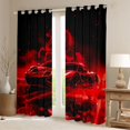 thumbnail image 3 of Feelyou Neon Race Car Black Out Curtains for Kid, Fashion Automobile Curtains Pack of 2 (42x63 Each), Red Racing Horse Animal Bedroom Curtains, Living Room Curtains Decor, 3 of 7