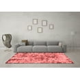 thumbnail image 3 of Ahgly Company Machine Washable Indoor Square Abstract Red Modern Area Rugs, 5' Square, 3 of 4