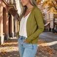 thumbnail image 4 of COMVALUE Cardigan Sweaters for Women Trendy Button Down Open Front Cardigans Lightweight Long Sleeve Fall Outfits Clothes Green M, 4 of 7