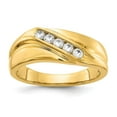 thumbnail image 6 of 14K Yellow Gold Diamond Mens Ring (0.325Cttw) Ring Size 10, 6 of 7