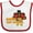 White and Red, variant on Inktastic Gobble Til' You Wobble Boys or Girls Baby Bib