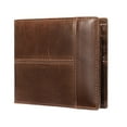 thumbnail image 3 of Cartera para hombre Cartera corta portátil Cartera de viaje multifunción para regalo del día Café Aceite, 3 of 8