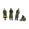 thumbnail image 4 of 4x 1/64 figura modelo de resina con abrigo verde Diorama figuritas de acción modelo trenes figuras de personas modelo de personas pequeñas para, 4 of 9