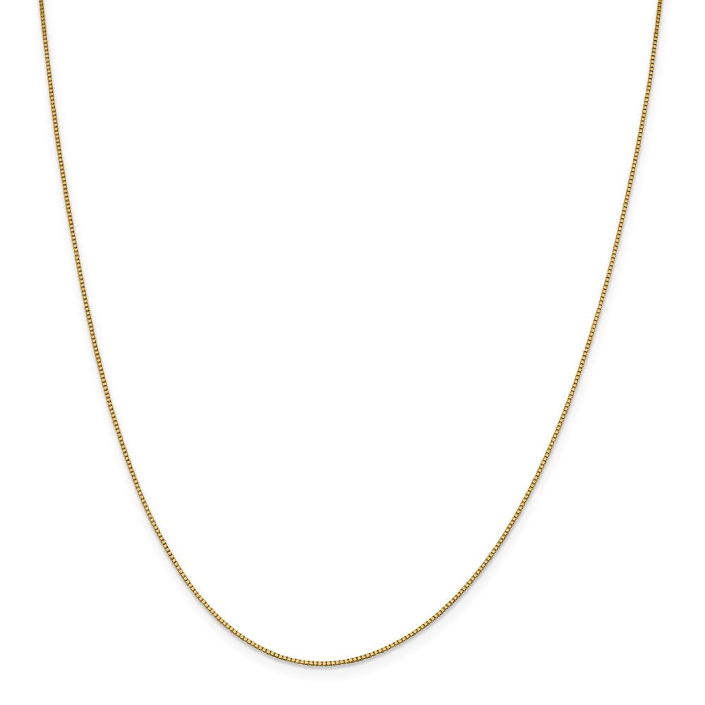 18K Leslie's .9mm Box Chain; 18 inch; Lobster Clasp; for Adults and ...