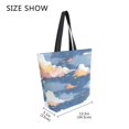 thumbnail image 4 of Large Canvas Bag 13.5x5.1x15 Inch Canvas Bag Shopping Canvas Bag Suitable For Outing Shopping Travel Out Of Large Capacity Storage Cartoon Sky, 4 of 9