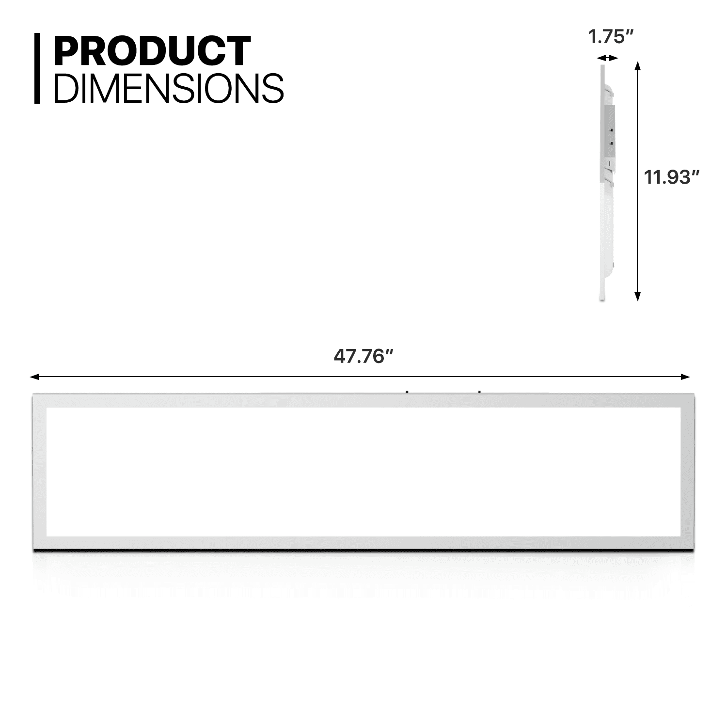 Mollie 2Pack 1x4 LED Flat Panel Light, 3 Color LED Panel Light Dimmable Drop Ceiling Troffer Fixture, 4000LM, 110LM/W