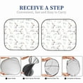 thumbnail image 6 of Xecao Rabbit Eating for Foldable Car Sun Shades (2-Pack) offer sun protection with an easy-fold design for convenient windshield shading., 6 of 7