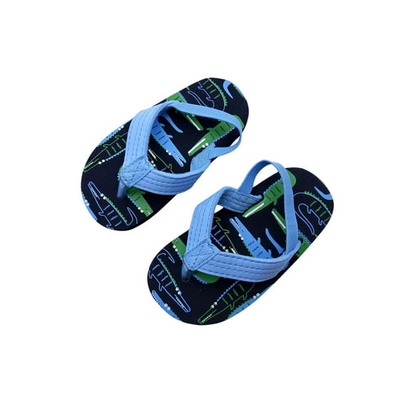 Biekopu Toddler Flip Flops Shoes Little Kid Sandals with Back Strap Boys Girls Water Shoes for Beach and Pool