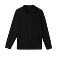 thumbnail image 3 of BiZtdJrK Polar Fleece Jackets for Women Fall Winter Long Sleeve Coats Solid Casual Zip Up Warm Jackets with Pockets Sales of The Day Lightning Black M, 3 of 6