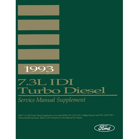 Bishko OEM Repair Maintenance Shop Manual Bound for Ford Truck 7.3L Idi Turbo Diesel - Supp To 1993 (Best Turbo For 7.3 Idi)
