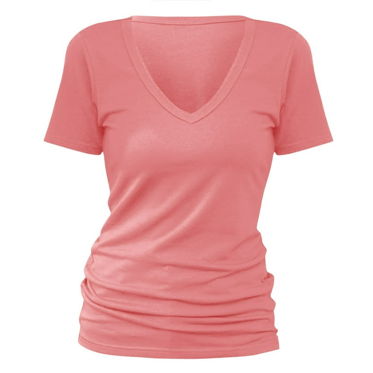Needles/V Neck Shirt[美品] WTXUE T-Shirts Short Sleeve, Deep V-Neck Shirts for Women's