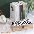thumbnail image 4 of 7.9×2.3 In Wooden Boxes Durable Easy To Use Dustproof Prevent Slippery Delicate And Cabinet Black Geometric Lines_3, 4 of 8