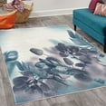 thumbnail image 2 of Tropical Decorative Rug, Exotic Orchids Blossom Leaves on Blurred Background Floral Themed Modern Art, Quality Carpet for Bedroom Dorm and Living Room, 6 Sizes, Sea Blue, by Ambesonne, 2 of 4