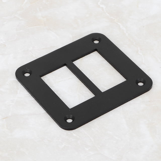 Carcasa del Panel de Interruptores BuyWeek Interruptor Basculante Aluminio Negro 2 Vías