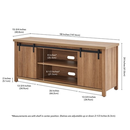 Camden&Wells - Deacon TV Stand for TVs Up to 65" - Golden Oak