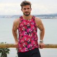 thumbnail image 6 of Cauagu Orchids Flowers Print Men's Sleeveless Muscle Shirts,Tank Tops Quick Dry Workout Tank Top Gym Muscle Tee Fitness Bodybuilding T Shirt for Men-Small, 6 of 7