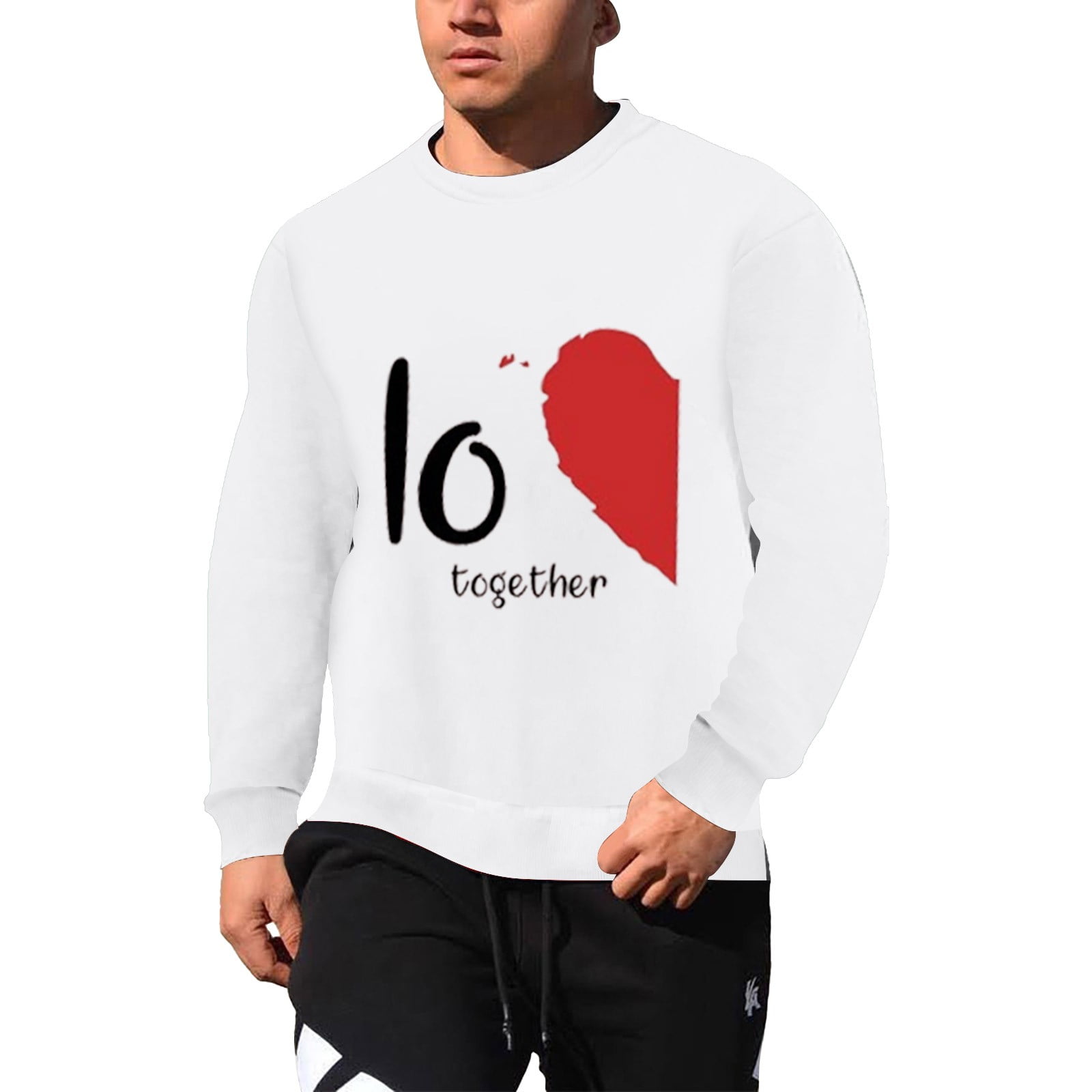 Valentine's Day Crewneck Pullover Shirts Women Long Sleeve Love