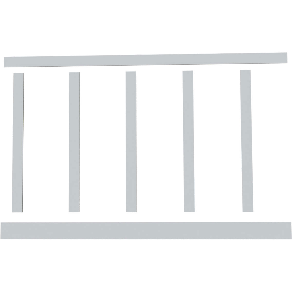 56" Height with 12" to 15" Wide Adjustable Wall Panels, Classic Shaker 8' PVC Wainscoting Kit, (for heights up to 56"H)