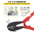 thumbnail image 3 of VEVORbrand Hand Swager Crimper 30 inch ,Swaging Tool for 5/32" 1/4" 5/16" Wire Rope,Hand Cimping Tool for Copper Aluminum Oval Sleeves and Stop Sleeves, 3 of 9