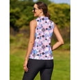 thumbnail image 3 of Pinspark Polo T Shirts for Women Sleeveless Golf Shirts Quick Dry Tennis Shirt Solid Workout Shirt, 3 of 6
