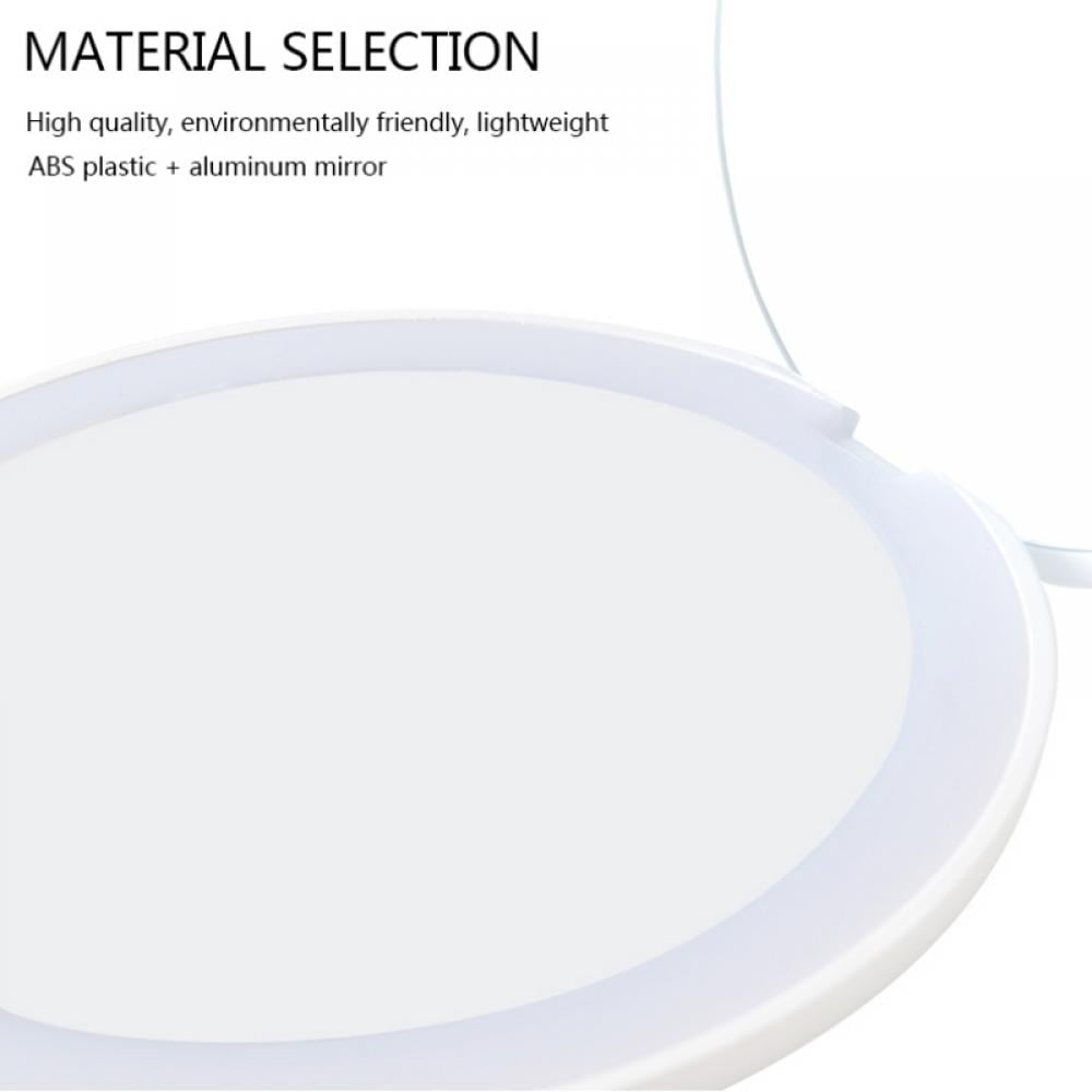 10x HD Magnifier LED Makeup Mirror Cosmetic Mirror With Light Abs Material Portable Foldable Led Makeup Mirror