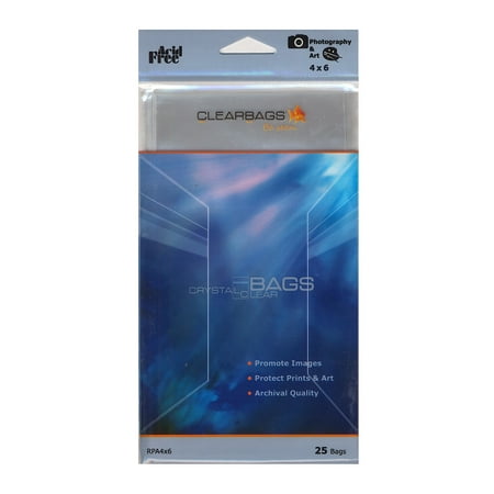 Image of Crystal Clear Photography & Art Bags 4 in. x 6 in. pack of 25 (pack of 6)