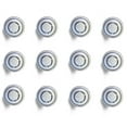 thumbnail image 1 of Knob-it 676685032935 Ensemble de Boutons Ronds Vintage Peints à la Main - Blanc & Bleu - Lot de 12, 1 of 3