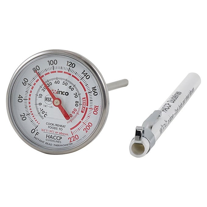 Instant Read Thermometer, 1 3/4" Dial, 5" Probe