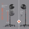 thumbnail image 7 of TASALON 1875W Ionic Hood Hair Dryer with Adjustable Stand, 3 Temperature Settings, Rolling Wheels, and Timer, Black, 7 of 7