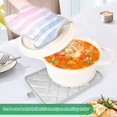 thumbnail image 3 of Yayeee Pot Holders Kitchen Heat Resistant with Pocket 7"x9.8" Cotton Oven Cooking Hot Pads, Light Blue Gradient, 3 of 7