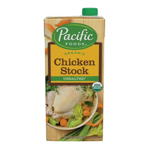 Pacific Foods Organic Chicken Stock, Unsalted, 32oz