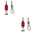 thumbnail image 3 of Advancent Indicadores de mordida prácticos Conector de pesca en forma de 8 de cambio rápido Anillo sólido giratorio Indicador de cadena Rojo 2piezas, 3 of 6