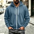thumbnail image 4 of Kezqiaxn Mens Zip Up Hoodie Fall Long Sleeve Warm Athletic Jacket with Pockets Hoodies for Men Oversized Sweatshirt, 4 of 5
