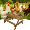 thumbnail image 4 of Dianhelloya Durable Stainless Steel Mesh Chicken Feeder with Rust-Resistant Powder Coating, Easy Assembly Carbonized Wood Poultry Feeding Tray for Chickens Ducks Birds, 4 of 7