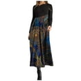 thumbnail image 1 of Pompotops Robe Longue Décontractée Automne et Hiver à Manches Longues Imprimée Bohème, Robes d'Automne pour Femmes, 1 of 4