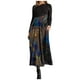 thumbnail image 1 of Vestido estampado bohemio largo de manga larga ajustado informal de otoño e invierno para mujer, vestidos de otoño para mujer Fridja  nbo2229, 1 of 6