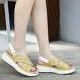 thumbnail image 2 of IUJSOY Sandales de Marche pour Femmes à Découpes, à Brides Croisées, Compensées, Slingback, Chaussures de Plage et de Robe, 2 of 8