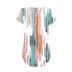thumbnail image 4 of Camisas de Manga Corta para las Mujeres Casual V-Cuello Imprimir Top, Moda Poliéster/Spandex Blusa de Verano para Diario, 4 of 6