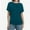 Deep Green, variant on Womens Casual T Shirts Dolman Short Sleeve Shirts Boat Neck Ruched Tops Summer Lightweight Clothes
