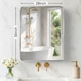 thumbnail image 2 of Gianna Anti-Fog Bathroom Wall Mirror – 28" x 36" Shatterproof Vanity Mirror with Rectangular Metal Frame, Sliver, 2 of 5