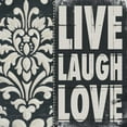 thumbnail image 2 of Marrott, Stephanie 15x15 White Modern Wood Framed Museum Art Print Titled - Live Laugh Love, 2 of 4