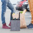 thumbnail image 4 of 6 Bottles Carrier Bags Wine Bottle Carriers Felt Wine Tote Bag, 4 of 4